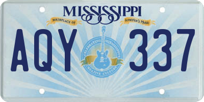 MS license plate AQY337