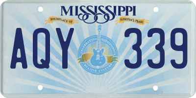 MS license plate AQY339