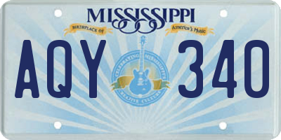 MS license plate AQY340