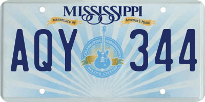 MS license plate AQY344