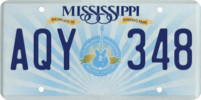 MS license plate AQY348