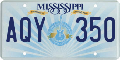 MS license plate AQY350