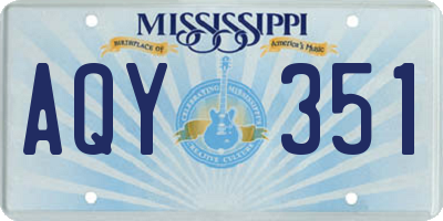 MS license plate AQY351