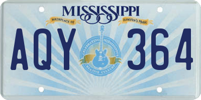 MS license plate AQY364