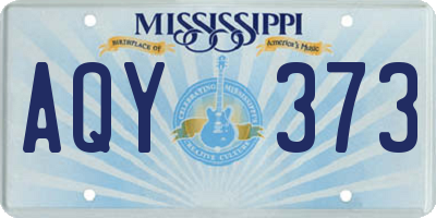 MS license plate AQY373