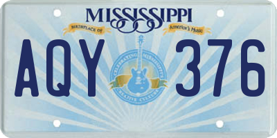 MS license plate AQY376