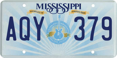 MS license plate AQY379