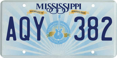 MS license plate AQY382