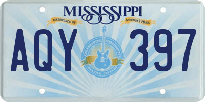 MS license plate AQY397