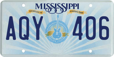 MS license plate AQY406