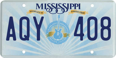 MS license plate AQY408