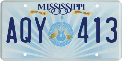 MS license plate AQY413