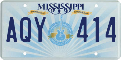 MS license plate AQY414