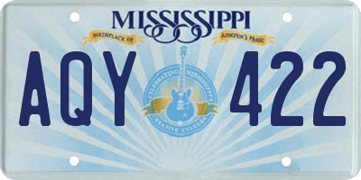 MS license plate AQY422