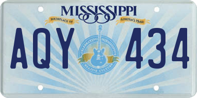 MS license plate AQY434