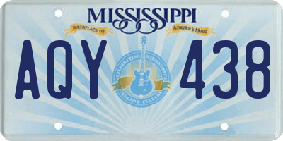 MS license plate AQY438