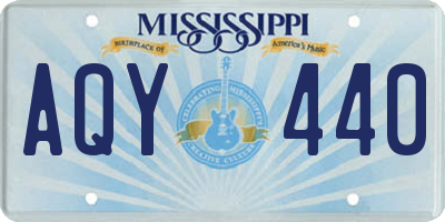 MS license plate AQY440