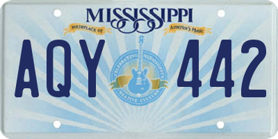 MS license plate AQY442