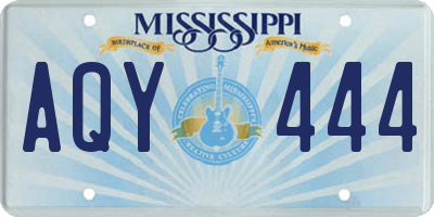 MS license plate AQY444