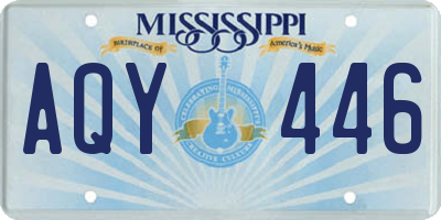 MS license plate AQY446