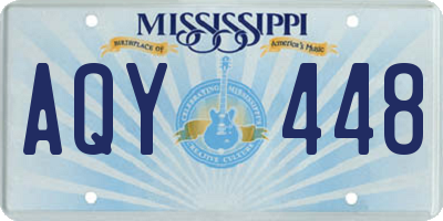 MS license plate AQY448