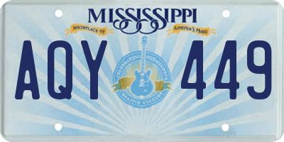 MS license plate AQY449