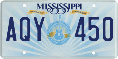 MS license plate AQY450