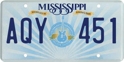 MS license plate AQY451