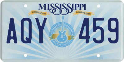 MS license plate AQY459