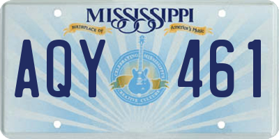 MS license plate AQY461