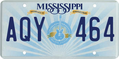 MS license plate AQY464