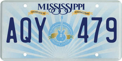 MS license plate AQY479