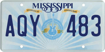 MS license plate AQY483