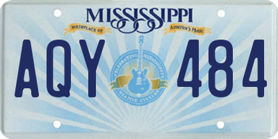MS license plate AQY484
