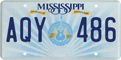 MS license plate AQY486