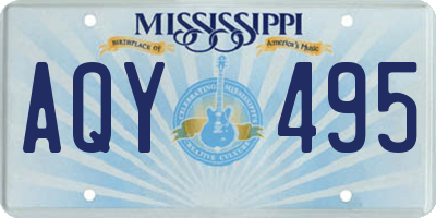 MS license plate AQY495
