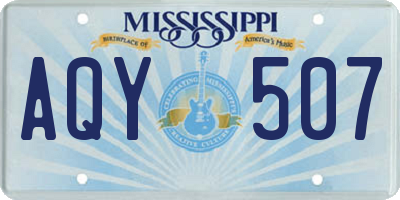 MS license plate AQY507