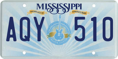 MS license plate AQY510
