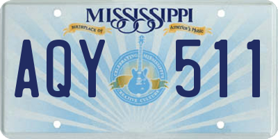 MS license plate AQY511