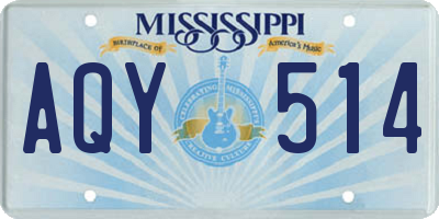 MS license plate AQY514