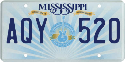 MS license plate AQY520