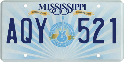 MS license plate AQY521