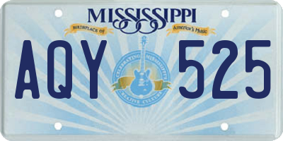 MS license plate AQY525
