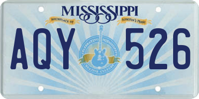 MS license plate AQY526