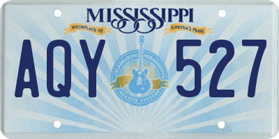 MS license plate AQY527