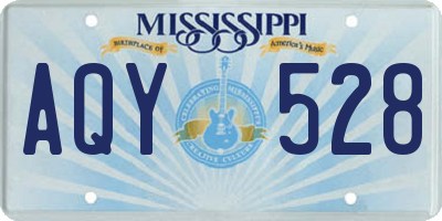 MS license plate AQY528