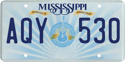 MS license plate AQY530