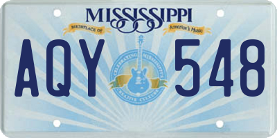 MS license plate AQY548