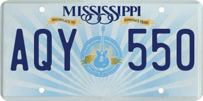 MS license plate AQY550