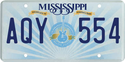 MS license plate AQY554